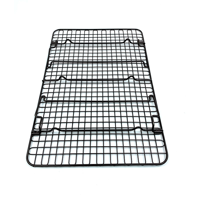 Kitchen Baking Rack Black Household Steel Cake Pastry Doughnut Folding Stackable Baking Cooling Rack