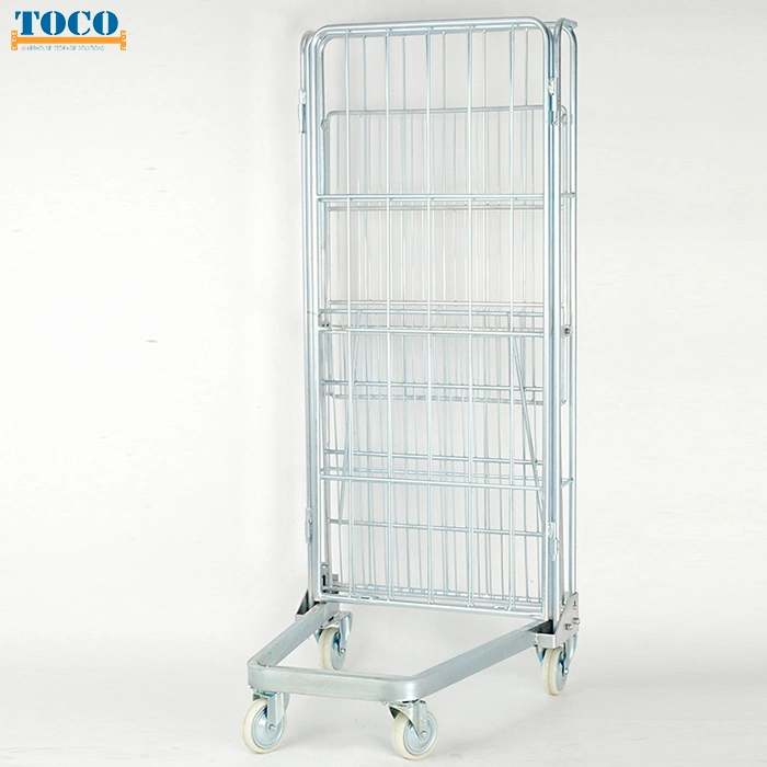 Lockable Storage Roll Cage with Top Lid for Carton Storage